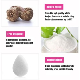 Esponjas Faciales De Konjac Para Lavar Y Limpiar Rostro Y Cuerpo. Set De 2 Esponjas Faciales De Konjac Natural Para Limpieza Y Exfoliación.