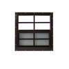 Shed Window 16x16 Brown - Vertical Slider with Tempered Glass