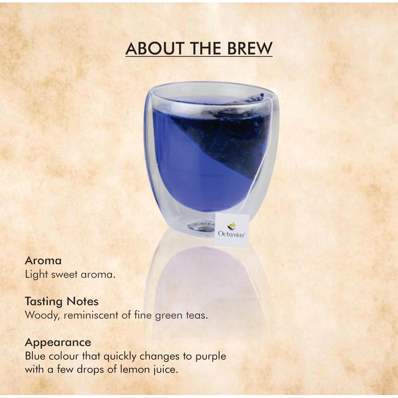 Pyramid Teabags Enveloped (BUTTERFLY BLUE PEA FLOWER TEA BAGS)