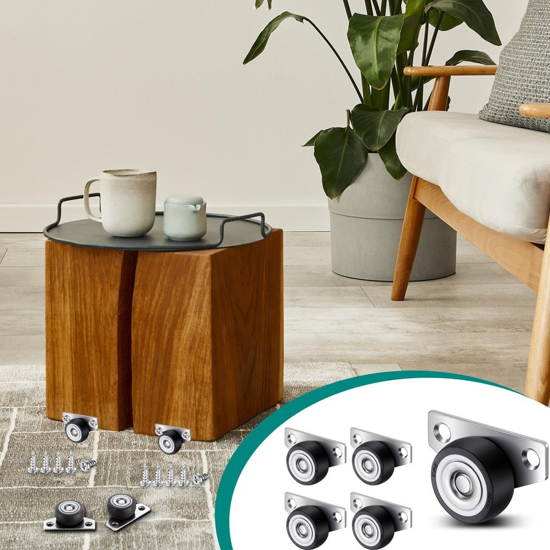 Datanly 20 Set Small Side Mount Caster Wheels 1.25 Inch