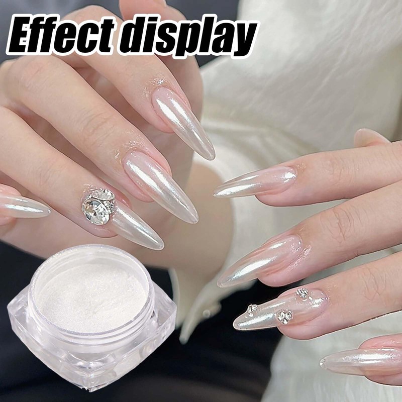 Upgrade your Nails with High Glassy Pearl Chrome Powder: 2