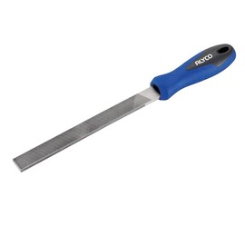 Flachfeile 250 mm aus zwei Materialien, ideal zum Glätten und Polieren von Oberflächen bei Holz- und Metallarbeiten.