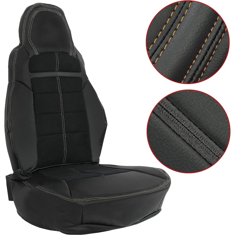 Kojem Seat Covers Set Compatible with 2005-2011 Corvette C6 Driver