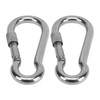 2pcs Stainless Steel Locking Clip Outdoor Camping Locking Buckle for