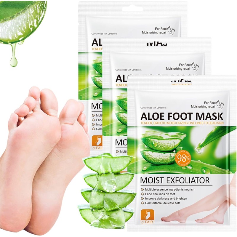 Mascarilla Exfoliante Para Pies De 3 Pares Para Piel Dura