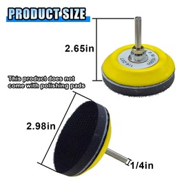2PCS 3" Hook and Loop Sanding Pad Polishing Tool Kit - Includes Soft Foam Layer Buffering Pad & 1/4" Shank Adapter Drill Attachment, Sanding Disc Replacement Accessory for Die Grinder Rotary Tool