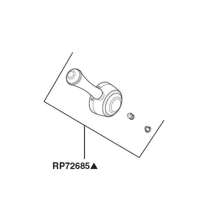 Delta Faucet RP72685AR Cassidy, Handle, Button and Set Screw, Arctic