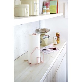 山崎実業 キッチンペーパーホルダー ハウス ピンク 7788