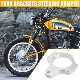 Motoforti CNC Fork Brackets Steering Damper Mounting Clamp Universal 53mm