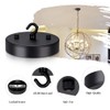 ZOOSSI 5 Inches Steel Light Canopy Kit, Black Ceiling Canopy