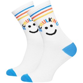 TODO 2025 School Child Socks Boys and Girls 28-32, 33-37 First Day of School Gift School Socks School Child School Cone Sports Lessons, Schulkind - White-Blue