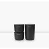 Brabantia Storage Pot Set of 3, Dark Grey