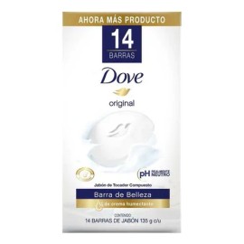 Jabón Corporal Dove En Barra C/ Crema Humectante 14 Pzs Full