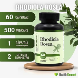 Rhodiola Rosea Premium Pura 60 Cápsulas | Adaptogenos I Ingredientes Naturales | Sin Aditivos | Natural y Bienestar General | Cápsulas Veganas | Momosie