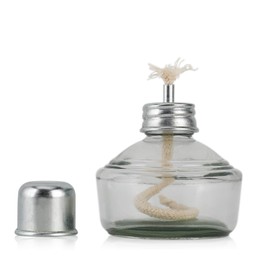 Annhua Alcohol Burner Lamp 150ml Glass Bunsen Burners with Cotton Wick and Metal Cap, Portable Lab Equipment Heating Bottle for Science Experiments, Household and Camping