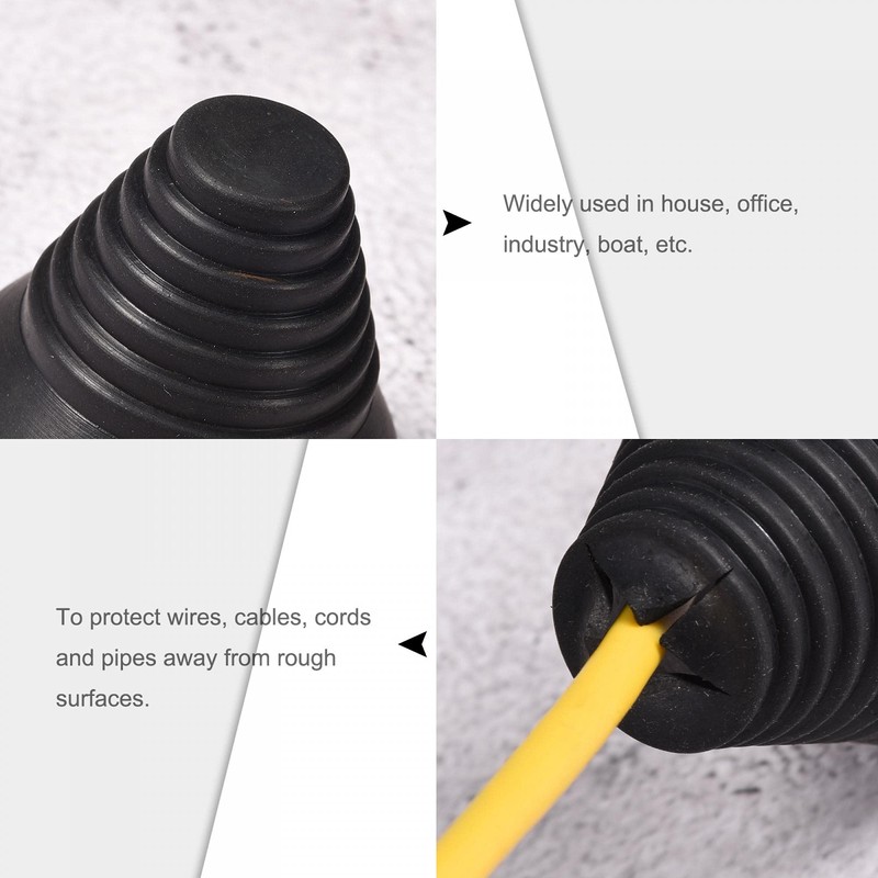 sourcing map Rubber Grommet Mount Dia 35 mm Conical for