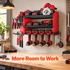 SucceBuy 3-Tier Power Tool Wall Organizer, 100 lb Carbon Steel