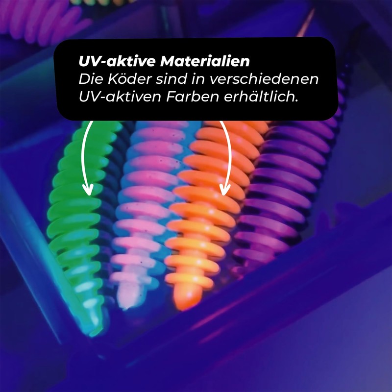 Trout Master Worm - Flexible, UV-Active Trout Bait with Garlic