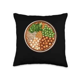 Natto In A Circular Frame Throw Pillow