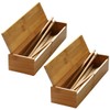 Uccellino Bamboo Chopstick Case Commercial Cutlery Case with Lid Chopstick