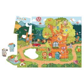 Tree House Garden Party Story Puzzle | 3+ Years | Size 20" x 15.5" | Problem Solving | 18 Piece Puzzle | Puzzles Collection |