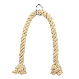 Kanirope® Professional Triceps Rope Pump Extra Long Polyhemp 28 mm 100 cm with Metal Ring Triceps Rope Triceps Rope Triceps Rope Power Station Pull Aid Cable Pull