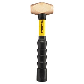 Nupla 30-025 Brass Sledge Hammers, 2 1/2 lb, SG Grip Handle, Yellow