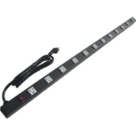 45" 12 Outlet Metal Power Strip, 045126