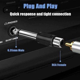 CABLEPELADO 1 x 6.35mm Jack to RCA Female 6.35mm Jack to RCA Female Headphone Adapter for Amplifier Mono