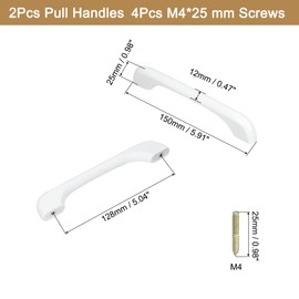 uxcell 2Pcs Wood Drawer Pulls Handles Set 128mm/5.04" Hole Spacing Beech Wood Kitchen Cabinets Knobs Handle Dresser Furniture, White