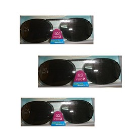 3 Pack Solar Shield 52 Rec 2 Full Frame Gray Polarized Lens Clip on Sunglasses by Solar Shield