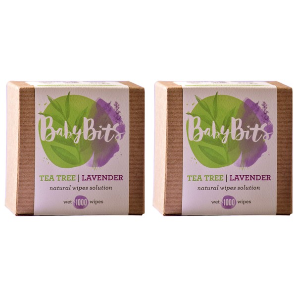 Baby Bits Wipes Solution, 2 Pack - Wets 2,000 Natural Wipes