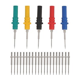 Automotive Diagnosis Probe, Oscilloscope Test Probe with Banana Plugs and Spare Pins, Small Diameter for Insulating Piercing, Ideal for Small Conductor Wires