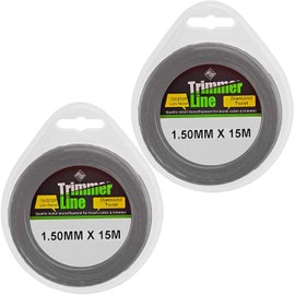 SPARES2GO 1.5mm Low Noise Strimmer Line Spool Refil for Black & Decker GL210 GL330 GL420 GL520 GL550 Strimmers (2 x Extra Long 15m)