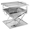 Campingmoon BBQ Grill Fire Pit Foldable Stainless Steel - Medium