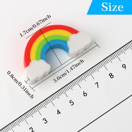 JOYSKY Pack of 26 Rainbow Erasers Colourful Erasers 2B Children's Erasers School Mini Eraser Set for Schools and Offices Painting Erasers (26)