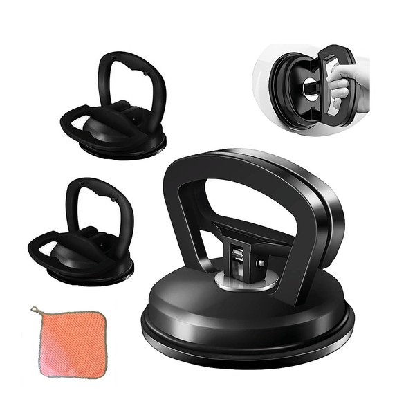 (3pcs Black + Rags) Dent Puller, Multi-Purpose Dent Puller, Car