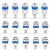 Taiss Variable Resistor Potentiometer 6mm Potentiometer kit 15 Values 100