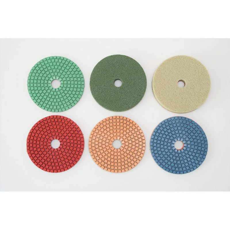 6 Pcs Diamond Polishing Pads for Marble 125mm (#400 #800