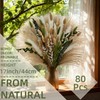 Olive Green Pampas Grass Decor 80Pcs