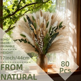 Olive Green Pampas Grass Decor 80Pcs
