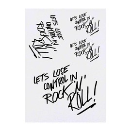 4 x 'Rock & Roll' Temporary Tattoos - Water Resistant, Skin-Safe, Non-Toxic Transfers, Mixed Sizes (TO00008400)