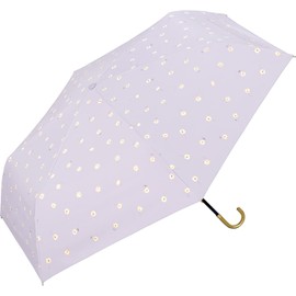 Wpc. 801-17387-102 Parasol Folding Umbrella, Light Shielding Gold Line Margaret, Mini Lavender <100% Light Blocking, 100% UV Protection, UPF50+, Rain or Shine, 21.7 inches (55 cm), Women's, Floral
