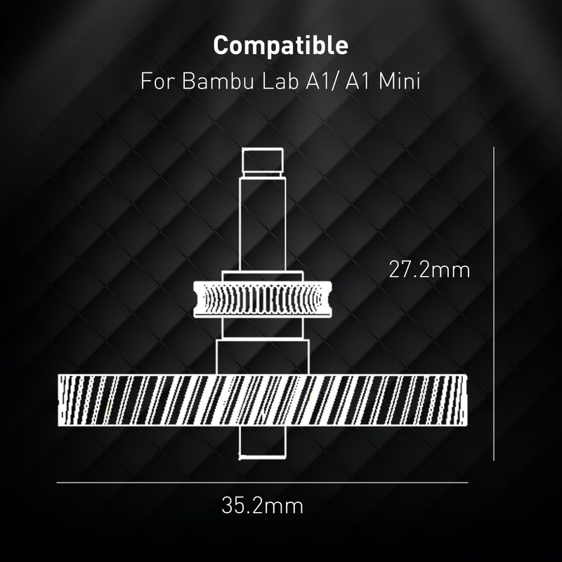 A1 Mini Extruder Gear, with Aluminum Alloy Handle,A1 Mini xirbbo