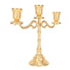 3 Arms Alloy Candelabra Vintage Style Elegant Candlestick Holder for