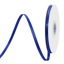 BVIEAKD Cobalt Blue Satin Ribbon 1/4" X 50 Yards Solid Color Double Faced Ribbons Perfect for Crafts Wedding Decor Bow Making Arts Sewing and More