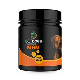 Kräuterland MSM Pulver für Hunde - 250g organischer Schwefel für Gelenke, Muskeln & Fell - Nahrungsergänzung in Premium Qualität
