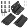 Hommyzone Adjustable Spring Door Hinge 4”X 4”, Stainless Steel Self-Closing