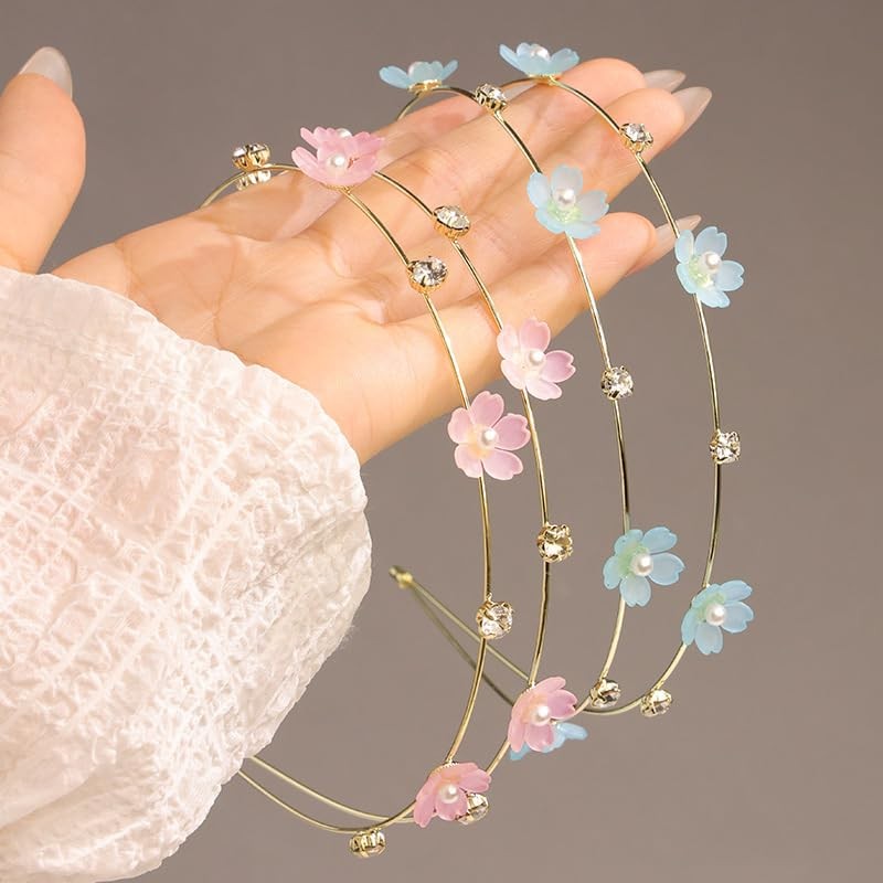 AIBFRID 2PCS Floral Metal Headband