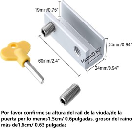Seguros para Ventanas Corredizas, 6 Cerraduras de Ventana con Llave, Ajustable Cerradura Puerta Corredera Seguros Anti Robo, Cerradura de Seguridad para Niños Para Patio Dormitorio Hogar y Oficina